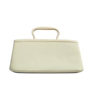 Block Vintage Elegant Cream Handbag Tuck Away Handle 10.5" X 5"